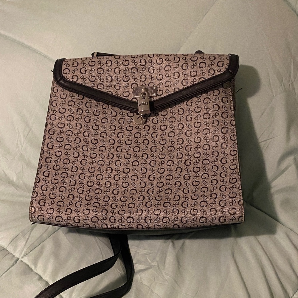 Guess Gray and Black Bag